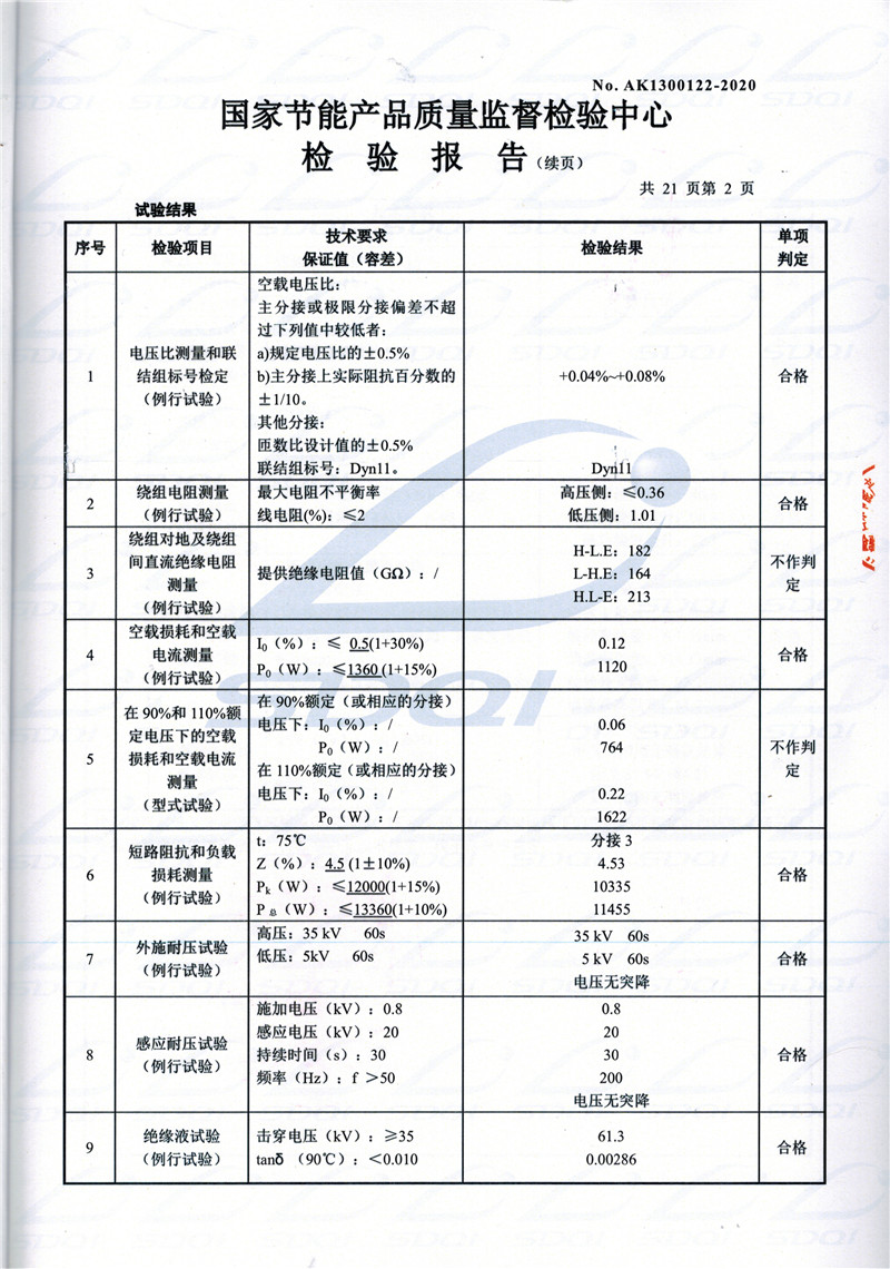 高低压试验报告-S11-1250晋源晋源晋源油浸式变压器-2.jpg